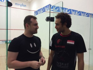 Ahmed Al Kiremli with Ramy Ashour